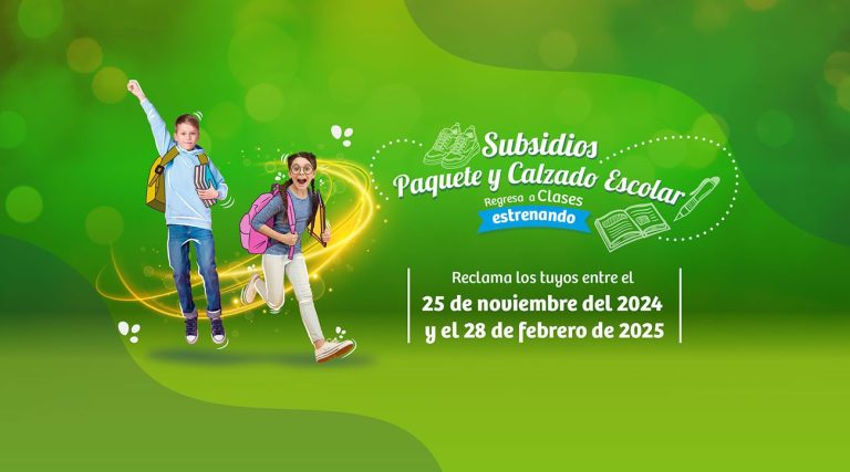 Subsidios de paquete y calzado escolar 2025
