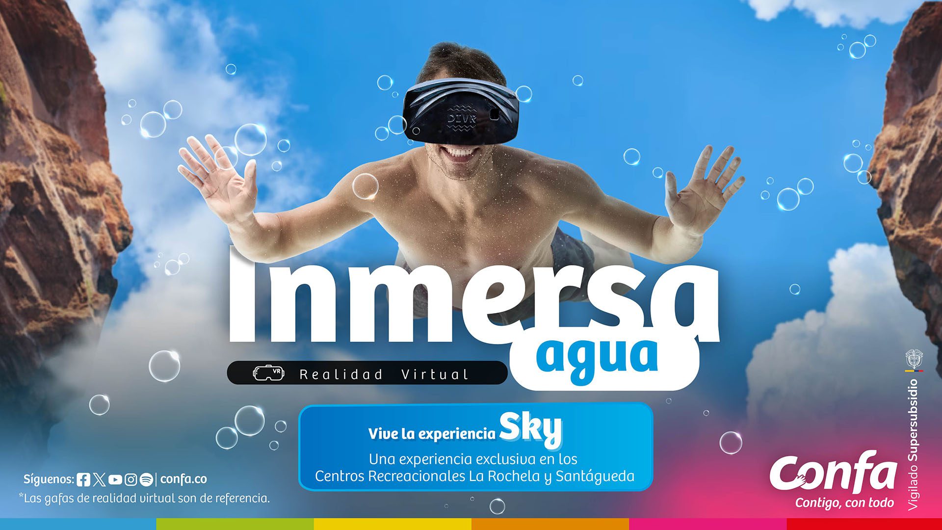 Experiencia Sky de realidad virtual Inmersa en centros recreacionales Confa