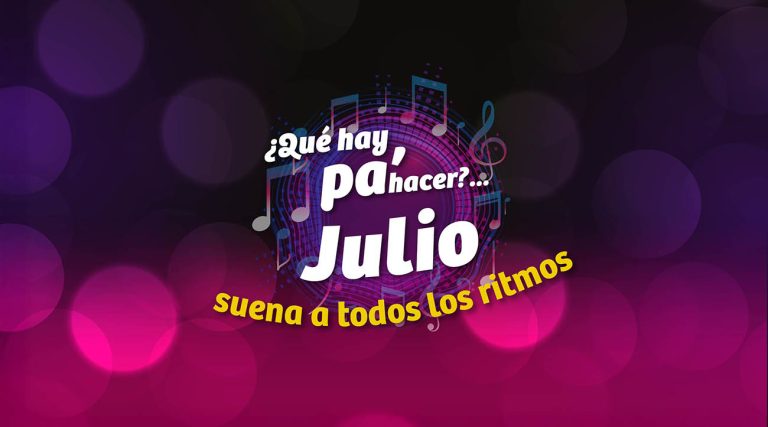 Banner colorido musical de evento de Julio