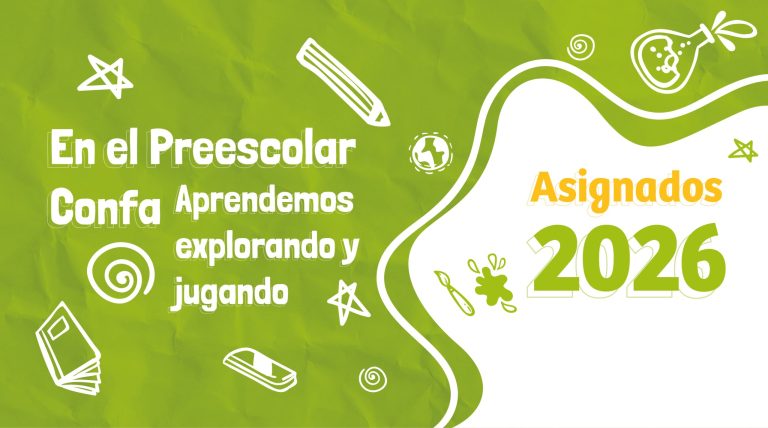 Listado de cupos asignados para el 2026. Preescolar Confa, aprendemos explorando y jugando