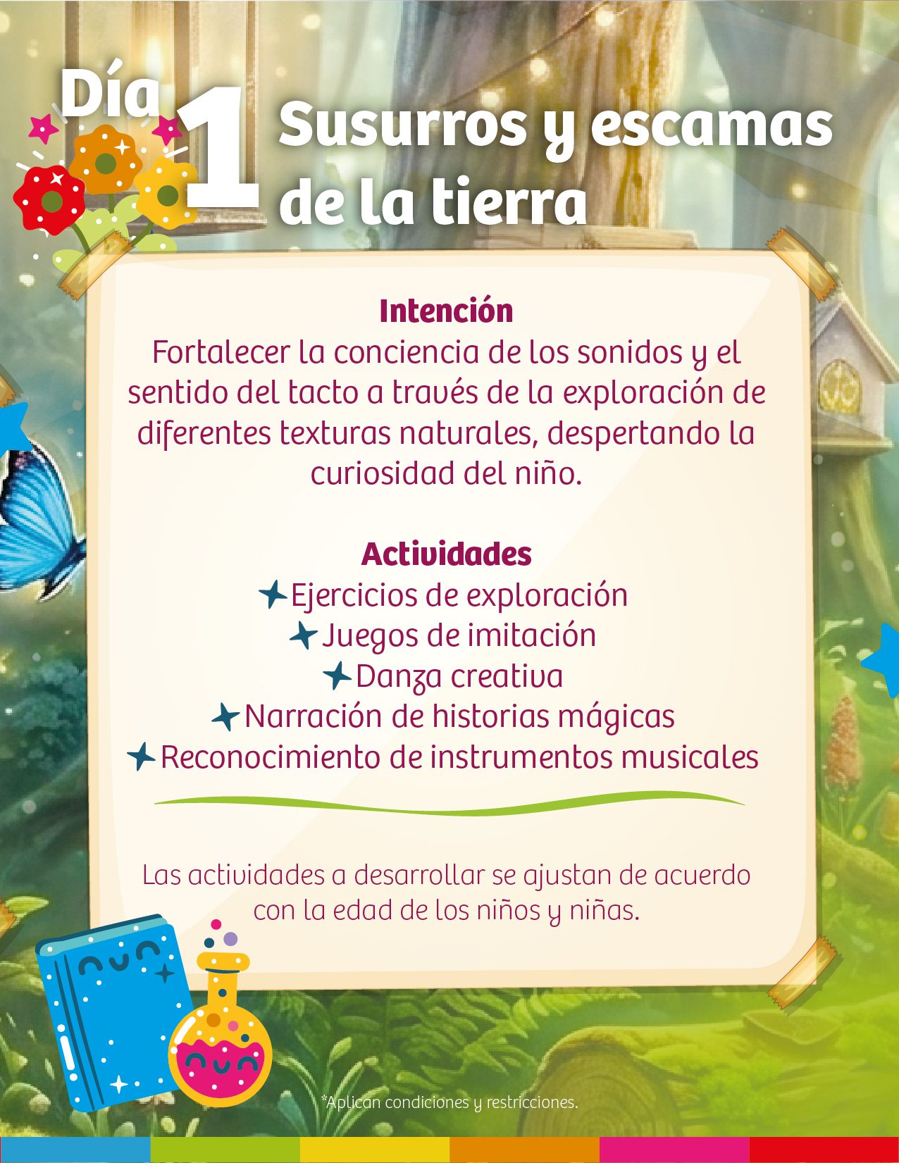 Día 1 del laboratorio pedagógico Susurros y escamas de la tierra: intención y actividades de exploración de sonidos y texturas