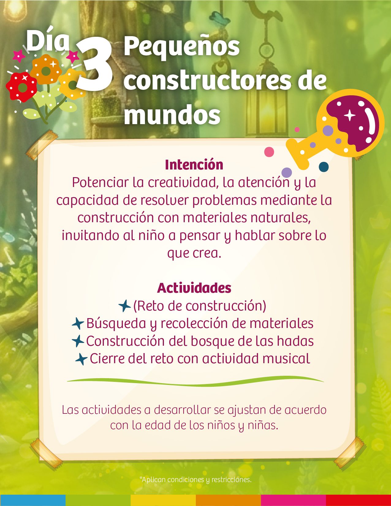 Día 3 del laboratorio pedagógico Pequeños constructores de mundos: intención y actividades de construcción con materiales naturales
