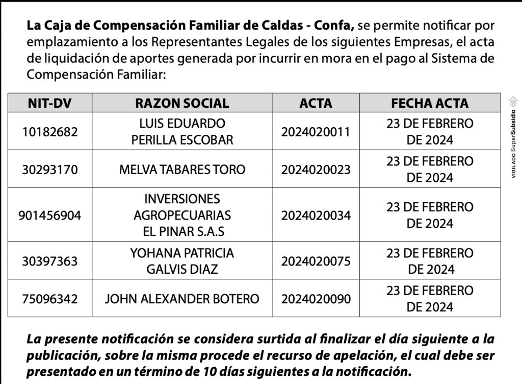 Notificación por emplazamiento