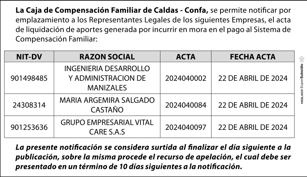 Notificaciones por emplazamientos