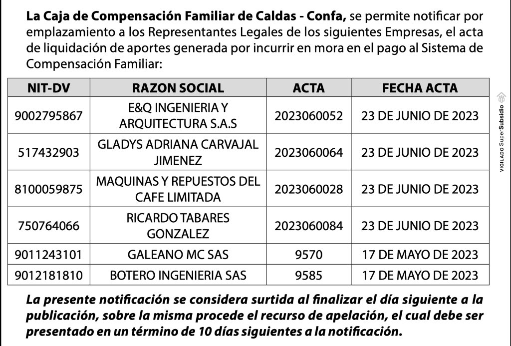 Notificación por emplazamiento.