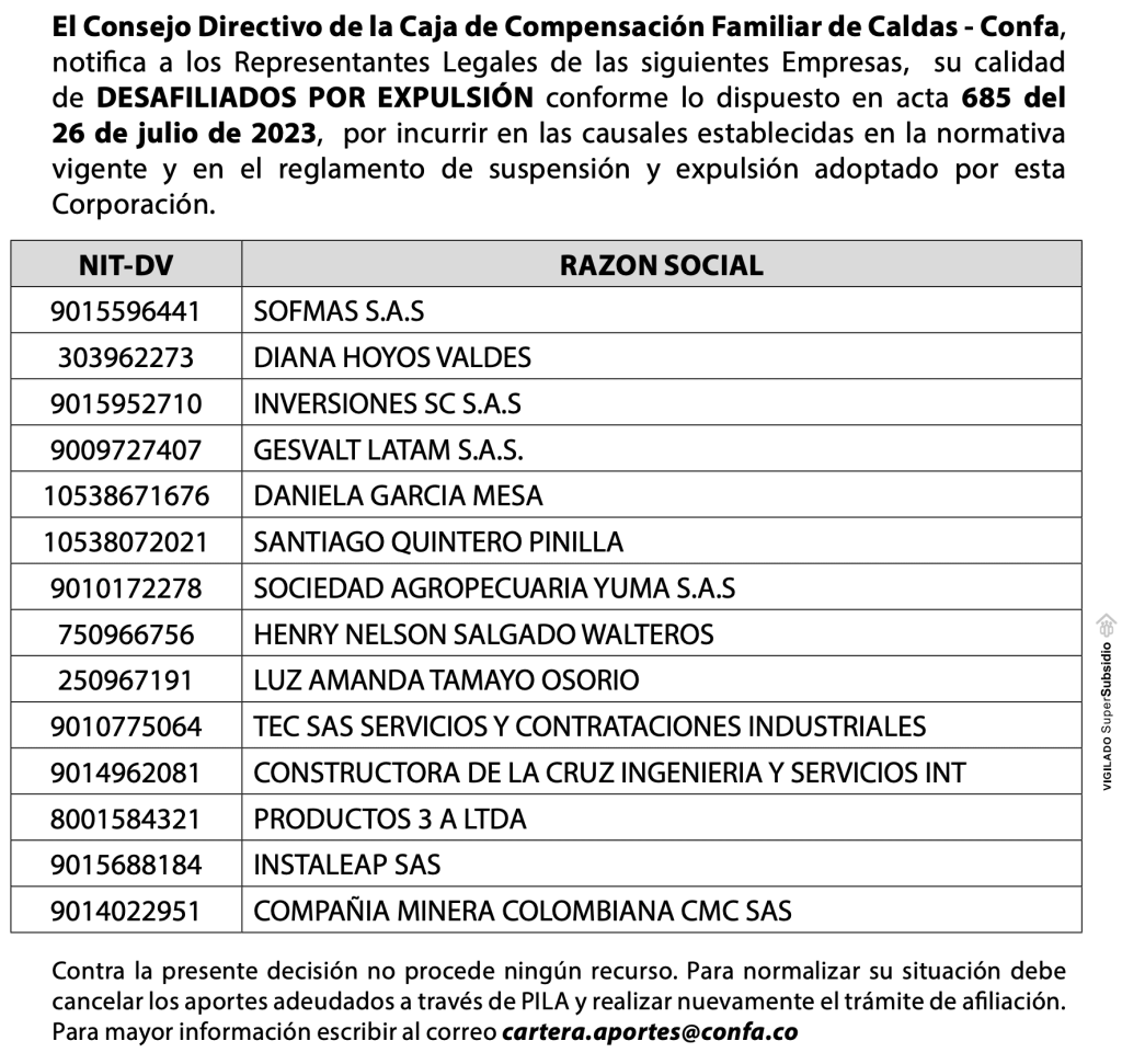 Desafiliación por expulsión