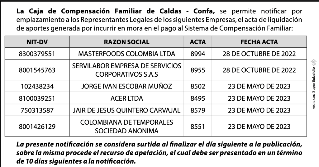 Notificación por emplazamientos