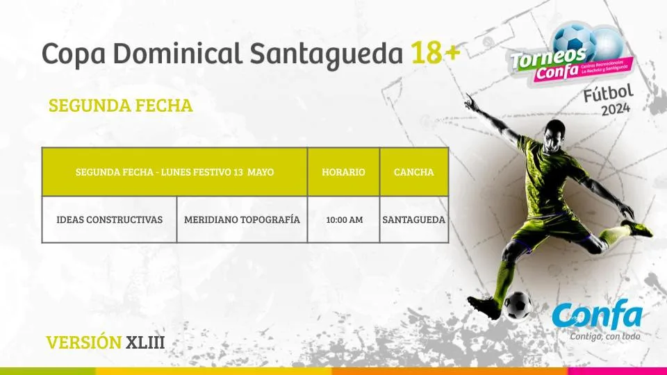 En los Centros Recreacionales de Confa se vive la pasión del fútbol