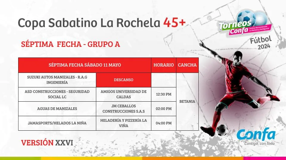 En los Centros Recreacionales de Confa se vive la pasión del fútbol