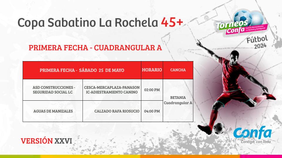 Torneos de Fútbol Confa inician la fase final